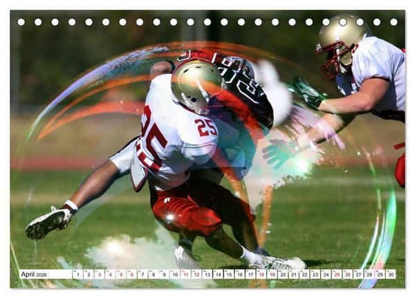 Produktbild: HEROES - American Football (Tischkalender 2026 DIN A5 quer), CALVENDO Monatskalender