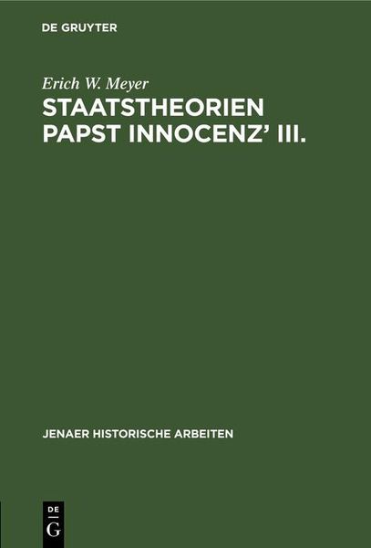 Produktbild: Staatstheorien Papst Innocenz' III.