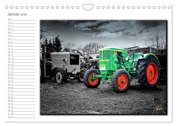 Produktbild: Oldtimer - nostalgische Trecker und Lastwagen (Wandkalender 2026 DIN A4 quer), CALVENDO Monatskalender