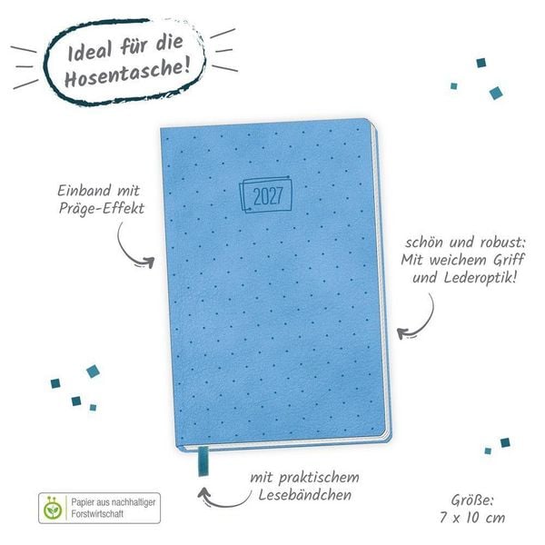 Produktbild: TR&Ouml;TSCH - Taschenkalender A7 Soft Touch Punkte 2027