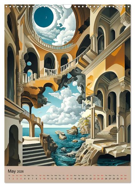 Produktbild: Dali meets Technology (Wall Calendar 2026 DIN A3 portrait), CALVENDO 12 Month Wall Calendar