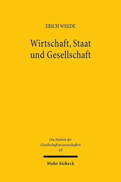 Produktbild: Wirtschaft, Staat und Gesellschaft