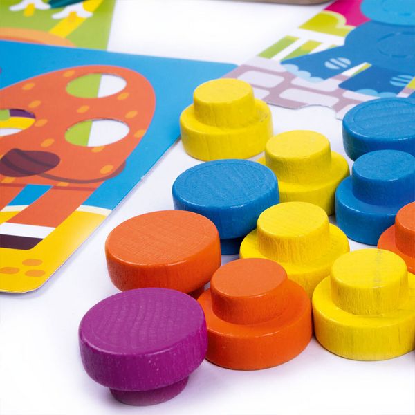 Produktbild: Lernspiel Holz-Mosaik mit Sockel. Zoo RW4221