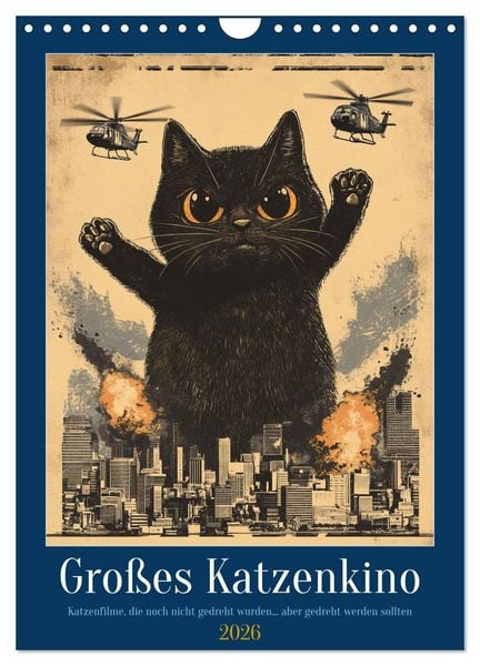 Produktbild: Gro&szlig;es Katzenkino (Wandkalender 2026 DIN A4 hoch), CALVENDO Monatskalender