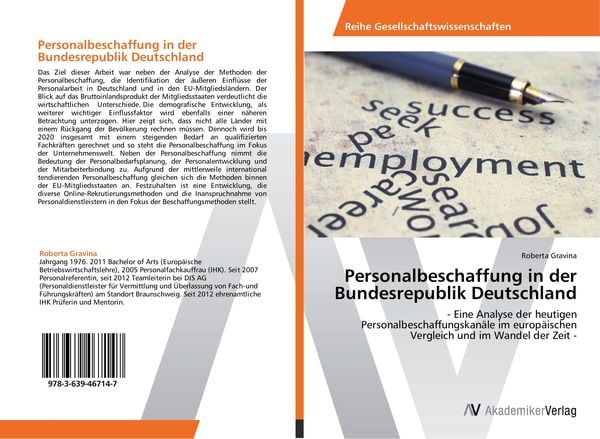 Personalbeschaffung in der Bundesrepublik Deutschland, Taschenbuch von Roberta Gravina, AV Akademikerverlag, 9783639467147