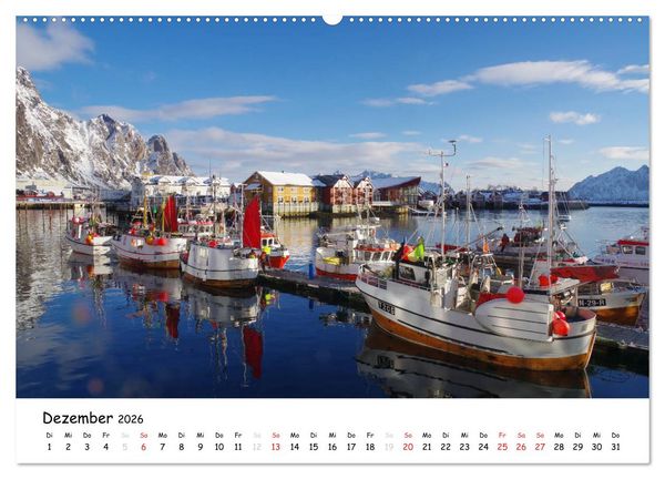 Produktbild: Die Lofoten - Magie des Lichtes (hochwertiger Premium Wandkalender 2026 DIN A2 quer), Kunstdruck in Hochglanz