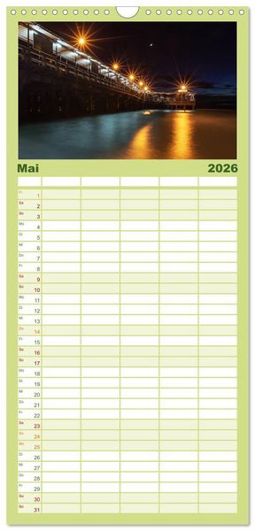 Produktbild: Familienplaner 2026 - Koh Samui mit 5 Spalten (Wandkalender, 21 x 45 cm) CALVENDO