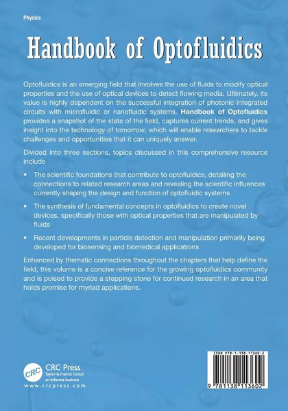 Produktbild: Handbook of Optofluidics