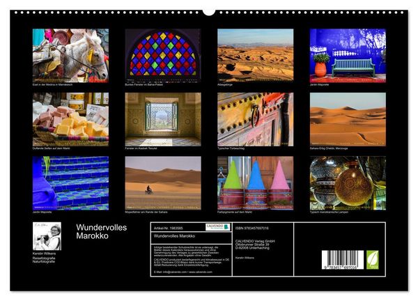 Produktbild: Wundervolles Marokko (hochwertiger Premium Wandkalender 2026 DIN A2 quer), Kunstdruck in Hochglanz