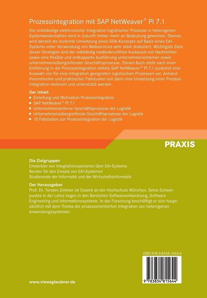 Produktbild: Prozessintegration mit SAP NetWeaver&reg; PI 7.1