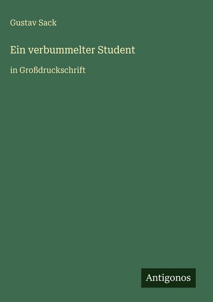 Produktbild: Ein verbummelter Student
