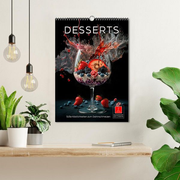 Produktbild: Desserts - S&uuml;&szlig;e K&ouml;stlichkeiten zum Dahinschmelzen (Wandkalender 2026 DIN A3 hoch), CALVENDO Monatskalender