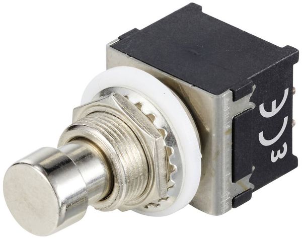 Produktbild: TRU COMPONENTS TC-12193712 Druckschalter 3P2T mit geradem Stift Schaltstrom (max.): 4 A 1 St.
