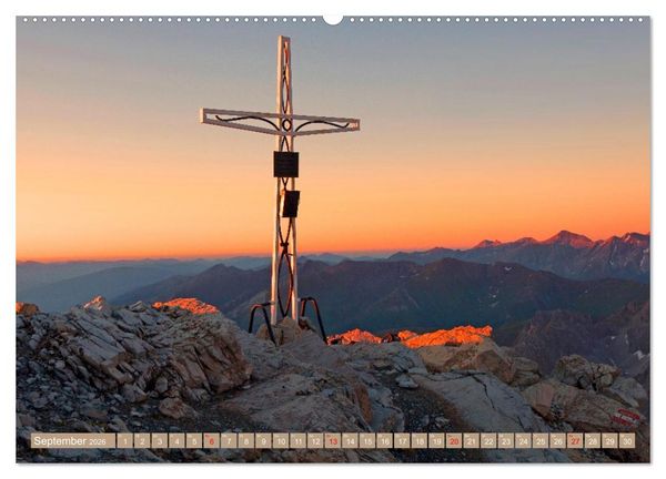 Produktbild: Gipfelkreuze im Sonnenlicht (Wandkalender 2026 DIN A2 quer), CALVENDO Monatskalender