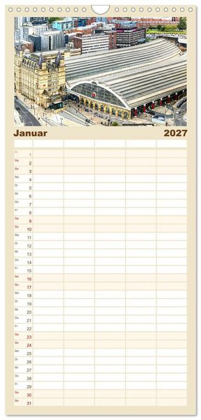 Produktbild: Familienplaner 2027 - Faszination Liverpool mit 5 Spalten (Wandkalender, 21 x 45 cm) CALVENDO
