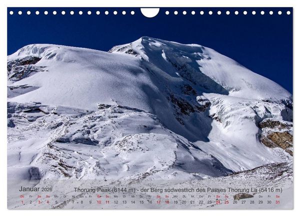 Produktbild: NEPAL - rund um die Annapurna (Wandkalender 2026 DIN A4 quer), CALVENDO Monatskalender