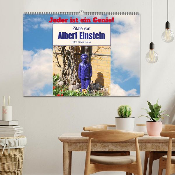 Produktbild: Jeder ist ein Genie! Zitate von Albert Einstein (Wandkalender 2026 DIN A2 quer), CALVENDO Monatskalender