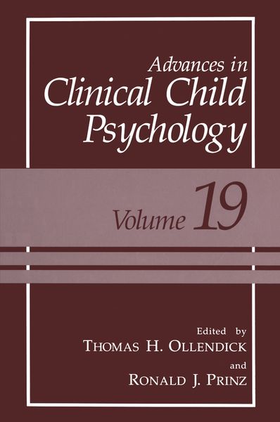 Produktbild: Advances in Clinical Child Psychology