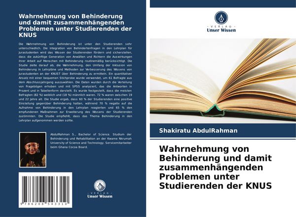 Produktbild: Wahrnehmung von Behinderung und damit zusammenh&auml;ngenden Problemen unter Studierenden der KNUS