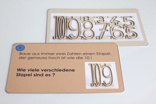 Produktbild: Aufgabenk&auml;rtchen f&uuml;r die Stapelzahlen