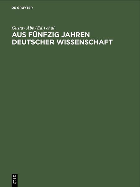 Produktbild: Aus f&uuml;nfzig Jahren deutscher Wissenschaft