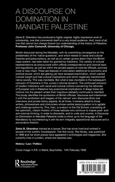 Produktbild: A Discourse on Domination in Mandate Palestine