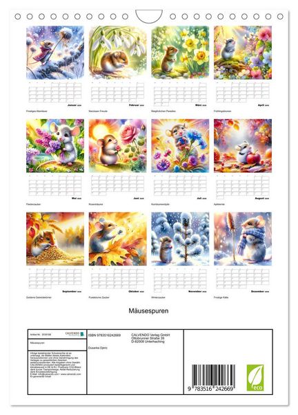 Produktbild: M&auml;usespuren (Wandkalender 2026 DIN A4 hoch), CALVENDO Monatskalender