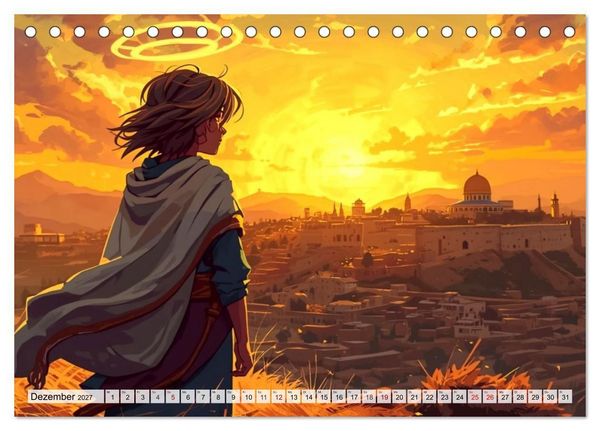 Produktbild: David gegen Goliath &ndash; Mut besiegt St&auml;rke (Tischkalender 2027 DIN A5 quer), CALVENDO Monatskalender