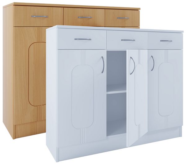 Produktbild: Holz Kommode Sideboard Anrichte Balia 3 Dreht&uuml;ren