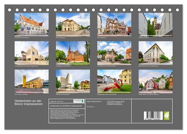 Produktbild: Heidenheim an der Brenz Impressionen (Tischkalender 2026 DIN A5 quer), CALVENDO Monatskalender