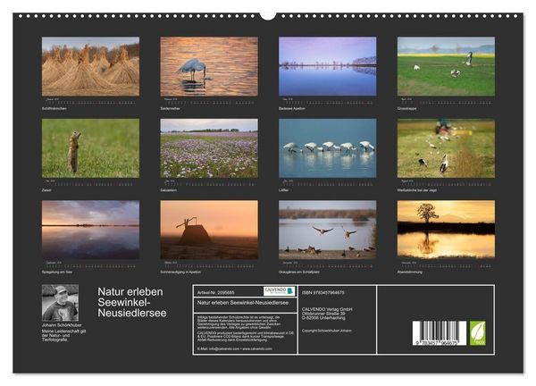 Produktbild: Natur erleben Seewinkel-Neusiedlersee (hochwertiger Premium Wandkalender 2026 DIN A2 quer), Kunstdruck in Hochglanz