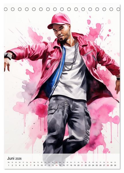 Produktbild: Hip Hop Boys. Dynamik und Energie (Tischkalender 2026 DIN A5 hoch), CALVENDO Monatskalender