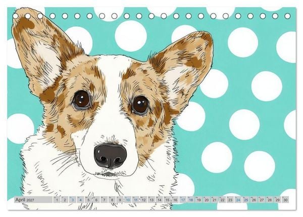 Produktbild: Corgi-Charme (Tischkalender 2027 DIN A5 quer), CALVENDO Monatskalender