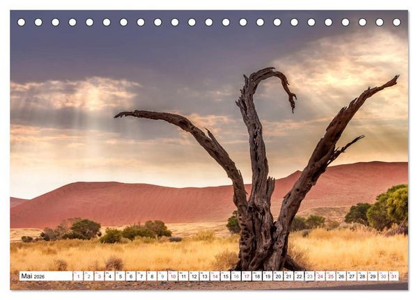 Produktbild: Namibia - Farben und Licht (Tischkalender 2026 DIN A5 quer), CALVENDO Monatskalender