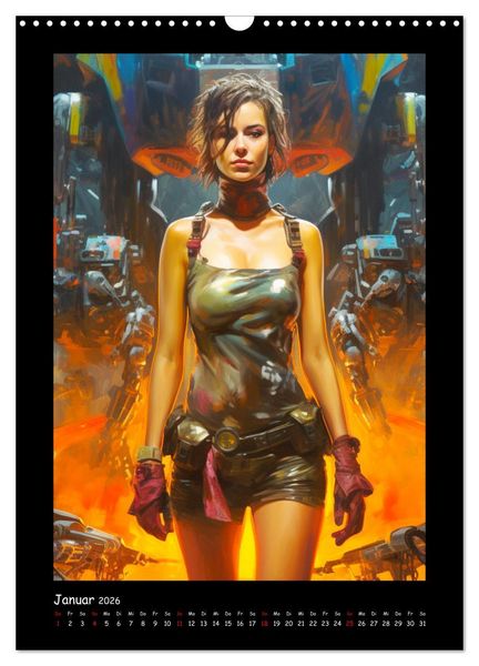 Produktbild: Galaktische Welten. Starke Space Opera-Illustrationen (Wandkalender 2026 DIN A3 hoch), CALVENDO Monatskalender