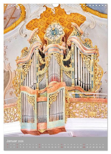 Produktbild: Barock Orgeln, K&ouml;niginnen der Instrumente (Wandkalender 2026 DIN A3 hoch), CALVENDO Monatskalender