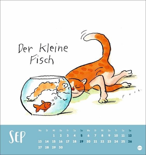 Produktbild: Puth Yoga f&uuml;r die Katz Postkartenkalender 2027
