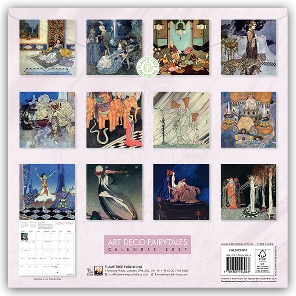 Produktbild: Art D&eacute;co Fairytales &ndash; Art D&eacute;co M&auml;rchen 2027 &ndash; Original Flame Tree Publishing-Kalender [Kalender]