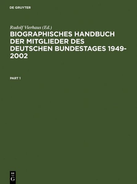 Produktbild: Biographisches Handbuch der Mitglieder des Deutschen Bundestages 1949-2002
