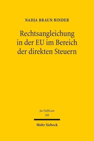 Produktbild: Rechtsangleichung in der EU im Bereich der direkten Steuern