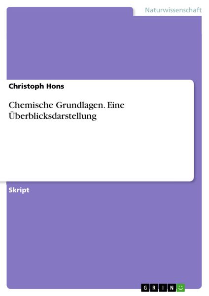 Produktbild: Chemische Grundlagen