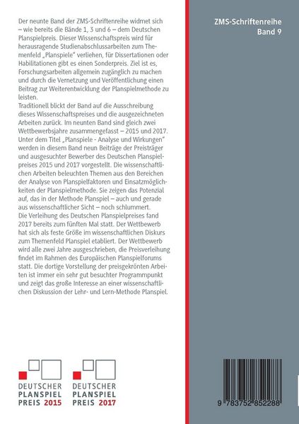 Produktbild: Planspiele - Analyse und Wirkungen