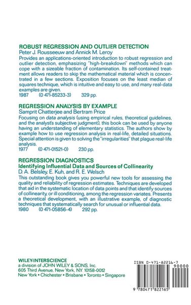 Produktbild: Sensitivity Analysis in Linear Regression