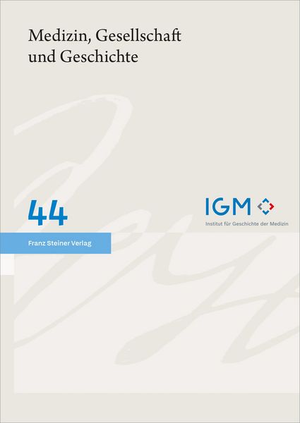 Produktbild: Medizin, Gesellschaft und Geschichte 44 (2026)
