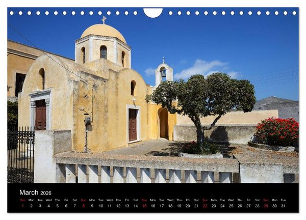 Produktbild: Churches and monasteries in Greece (Wall Calendar 2026 DIN A4 landscape), CALVENDO 12 Month Wall Calendar