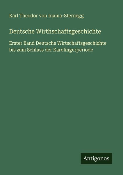 Produktbild: Deutsche Wirthschaftsgeschichte