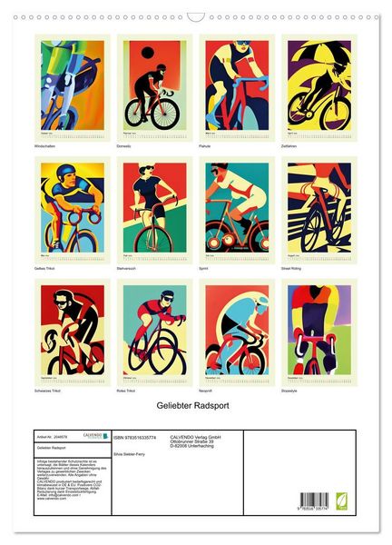 Produktbild: Geliebter Radsport (Wandkalender 2026 DIN A2 hoch), CALVENDO Monatskalender