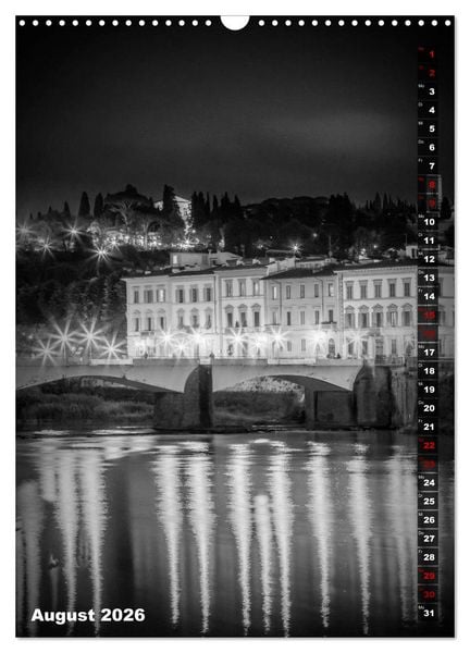 Produktbild: FLORENZ SCHWARZWEI&szlig; (Wandkalender 2026 DIN A3 hoch), CALVENDO Monatskalender