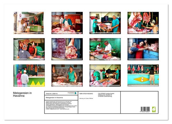 Produktbild: Metzgereien in Havanna (Wandkalender 2026 DIN A2 quer), CALVENDO Monatskalender