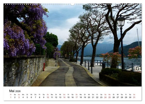 Produktbild: Impressionen vom Comer See (hochwertiger Premium Wandkalender 2026 DIN A2 quer), Kunstdruck in Hochglanz